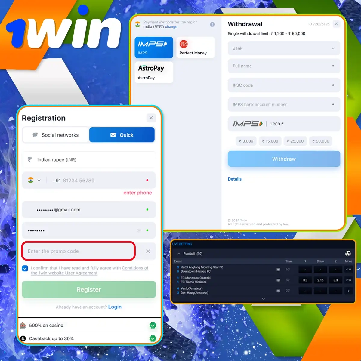 How to Start Betting at 1Win India